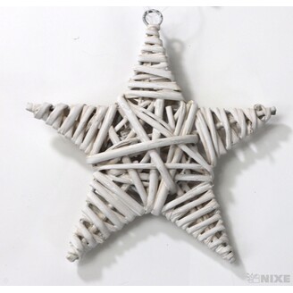 ZÁVĚS HVĚZDA 15cm*BÍLÁ