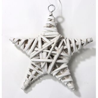 ZÁVĚS HVĚZDA 12cm*BÍLÁ