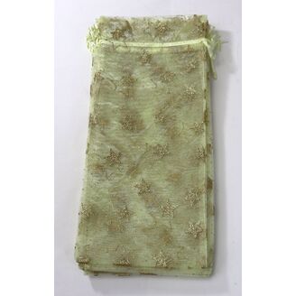 SÁČEK ORGANZA HVĚZDA 16x36cm*ZLATÁ
