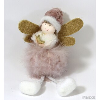 ANDĚL 18cm 12ks*RŮŽOVÁ