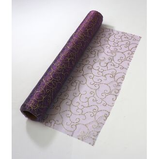 ORGANZA VZOR 621 39cmx10yd*FIALOVÁ