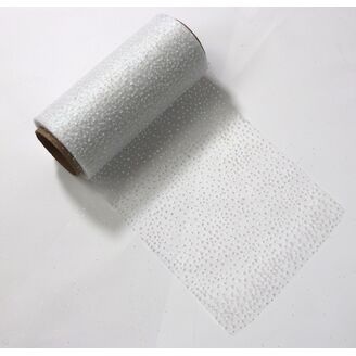 ORGANZA BRONZING 696 12cmx10yd*BÍLÁ