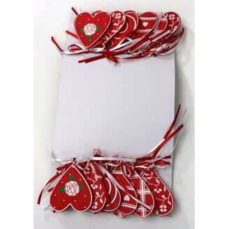 ZÁPICH D SRDCE 12ks 06cmx28cm*ČERVENÁ