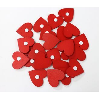 SRDCE NALEP. 3,5cm 24ks*ČERVENÁ