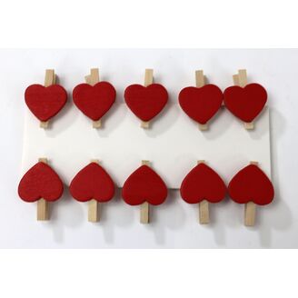 SRDCE NA KOLÍČKU 2x3cm 10ks*ČERVENÁ