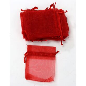 SÁČEK ORGANZA 07,5x10cm*ČERVENÁ