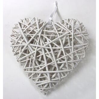 SRDCE ZÁVĚS 30cm*BÍLÁ