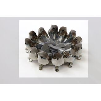 PTÁČEK KLIPS 5x8cm 12ks*PŘÍRODNÍ