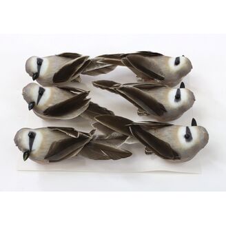 PTÁČEK KLIPS 9cm 6ks*PŘÍRODNÍ