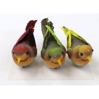 PTÁČEK KLIPS 11cm 3ks*MIX BAREV