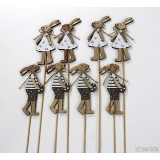 ZÁPICH ZAJÍC 11,5x33cm 8ks*MIX BAREV