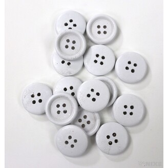 KNOFLÍK DŘEVO 2cm 15ks*BÍLÁ