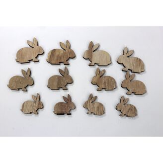 ZAJÍC 5-6,5cm 12ks*PŘÍRODNÍ