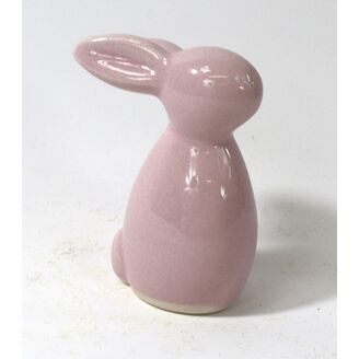 ZAJÍC KERAMIKA 6cm*RŮŽOVÁ