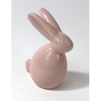 ZAJÍC KERAMIKA 8cm*RŮŽOVÁ