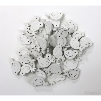 PTÁČEK 2,5cm 50ks*BÍLÁ