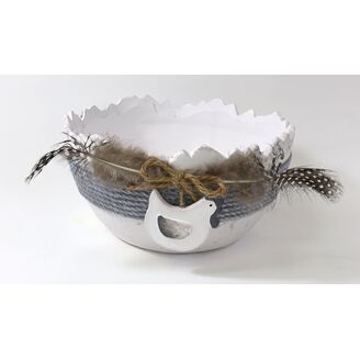 MISKA KERAMIKA pr. 19x11cm*BÍLÁ