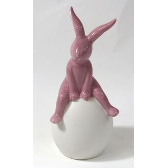 ZAJÍC KERAMIKA 16cm*RŮŽOVÁ