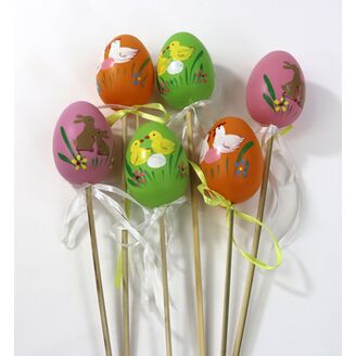 ZÁPICH VAJÍČKA 6ks 6x25cm*MIX BAREV