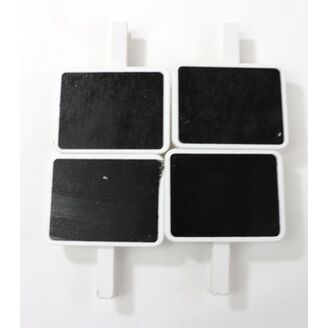 KOLÍČEK TABULE 6,5x7cm 4ks*ČERNÁ