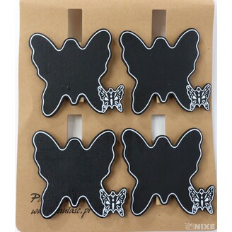 KOLÍČEK MOTÝL 6x5,5cm 4ks*ČERNÁ