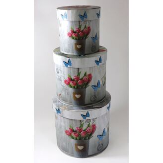 KVĚTINOVÝ BOX MIX 3ks pr. 21x18cm 16,5x18 15x15*