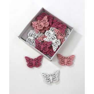 MOTÝL NALEP. 4cm 18ks*MIX BAREV  V+