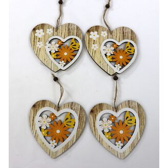 ZÁVĚS SRDCE 12cm 4ks*