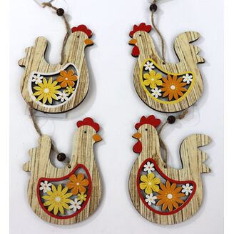 ZÁVĚS SLEPICE 9x12cm 4ks*