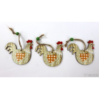 ZÁVĚS KOHOUT 8x7cm 3ks*