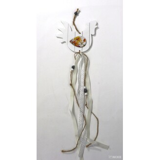 ZÁVĚS D KOHOUT 12x11cm*BÍLÁ