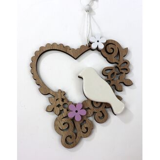 ZÁVĚS PTÁČEK 15x14cm*PŘÍRODNÍ