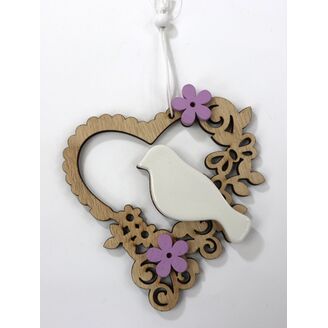 ZÁVĚS PTÁČEK 13x12cm*PŘÍRODNÍ
