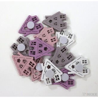 DOPLŇKY DŘEVO 2,5cm 12ks*MIX BAREV