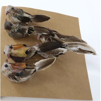 PTÁČEK 9cm 6ks*PŘÍRODNÍ