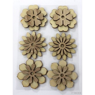 DŘEVO NALEPOVACÍ MIX 4,5cm 6ks*PŘÍRODNÍ