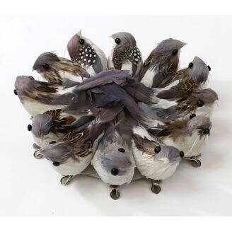 PTÁČEK  KLIPS 11cm 12ks*PŘÍRODNÍ