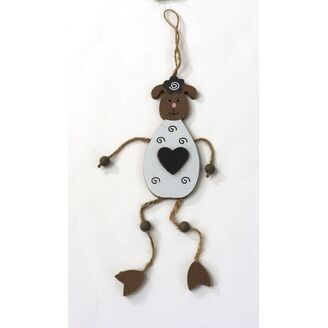 ZÁVĚS OVEČKA DŘEVO 12x5cm*