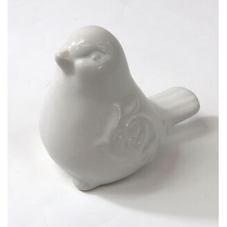 PTÁČEK KERAMIKA 9x10cm*BÍLÁ