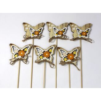 ZÁPICH MOTÝL 7x26cm 6ks*PŘÍRODNÍ