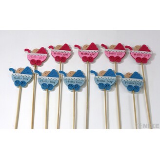 ZÁPICH FILC MIMINO 7x34cm 10ks*MIX BAREV