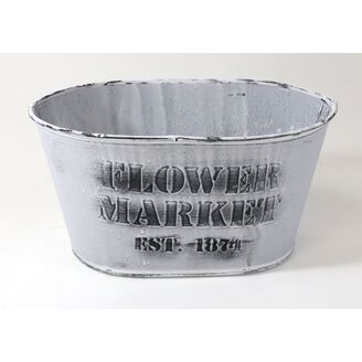 PLECHOVÁ MISKA OVÁL 19x13x10cm*BÍLÁ