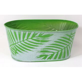 PLECHOVÁ MISKA OVÁL 19x11x9cm*ZELENÁ