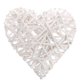 ZÁVĚS SRDCE 25cm*BÍLÁ