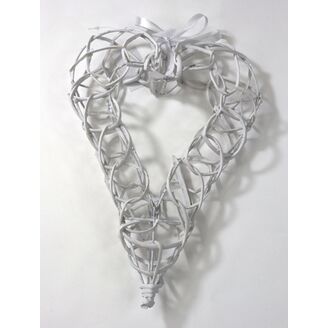 SRDCE ZÁVĚS 29cm*BÍLÁ