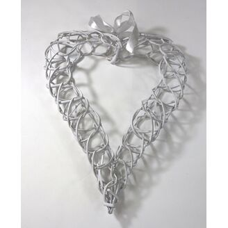 SRDCE ZÁVĚS 39cm*BÍLÁ