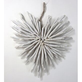 SRDCE ZÁVĚS 31cm*BÍLÁ