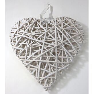 SRDCE ZÁVĚS 35cm*BÍLÁ