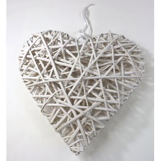 SRDCE ZÁVĚS 40cm*BÍLÁ