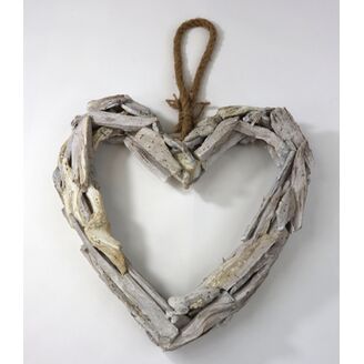 SRDCE D ZÁVĚS 36cm*BÍLÁ